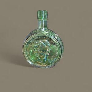 Iridescent Green Decorative Bottle Vtg.